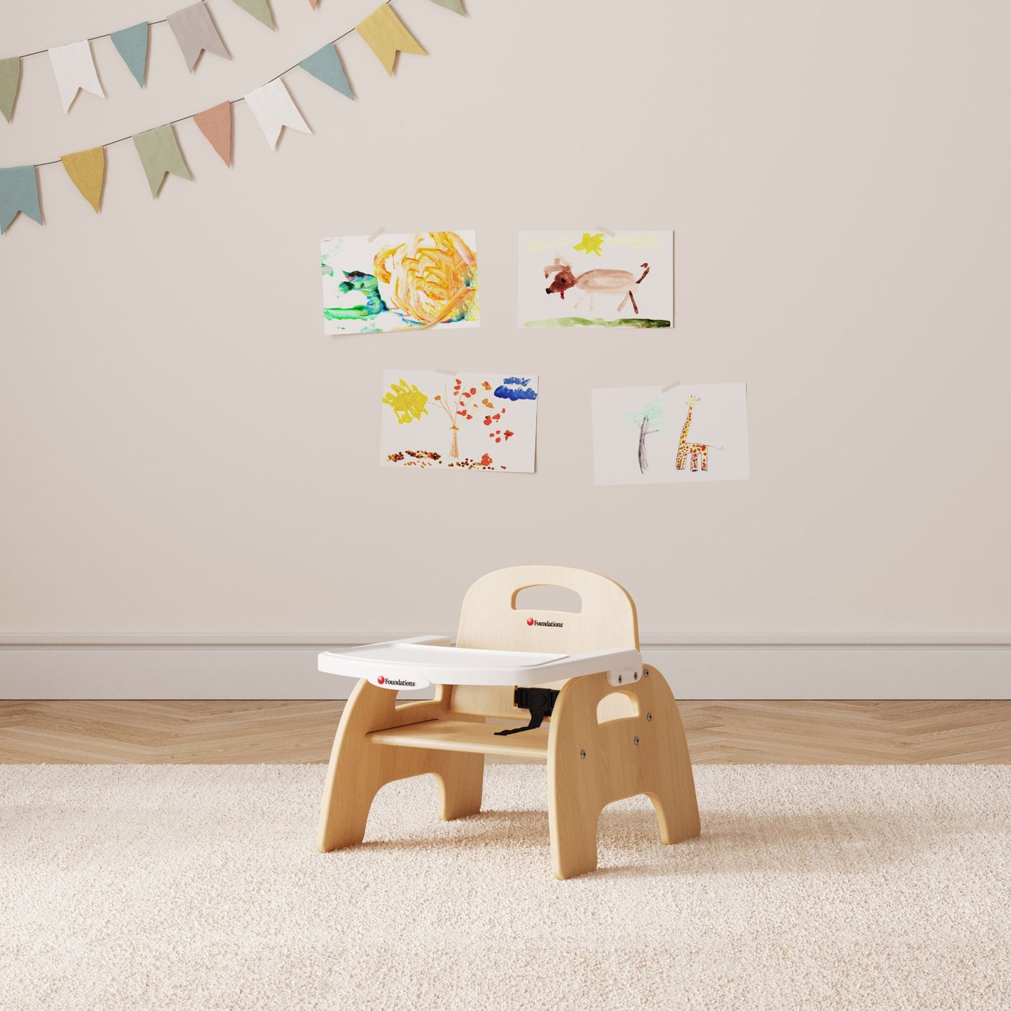 Foundations - Easy Serve Ultra-Efficient Feeding Chair 7" Seat Height (FOU-4707047)