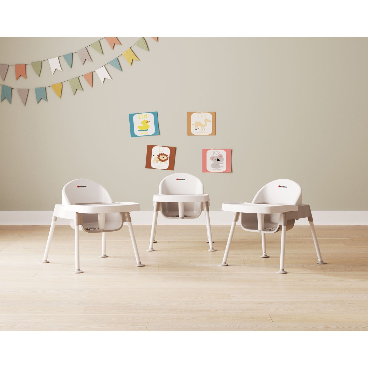 Foundations - Secure Sitter Tip & Slip Proof Feeding Chair, 9" Seat Height - Pack of 3 (FOU- 4639247)