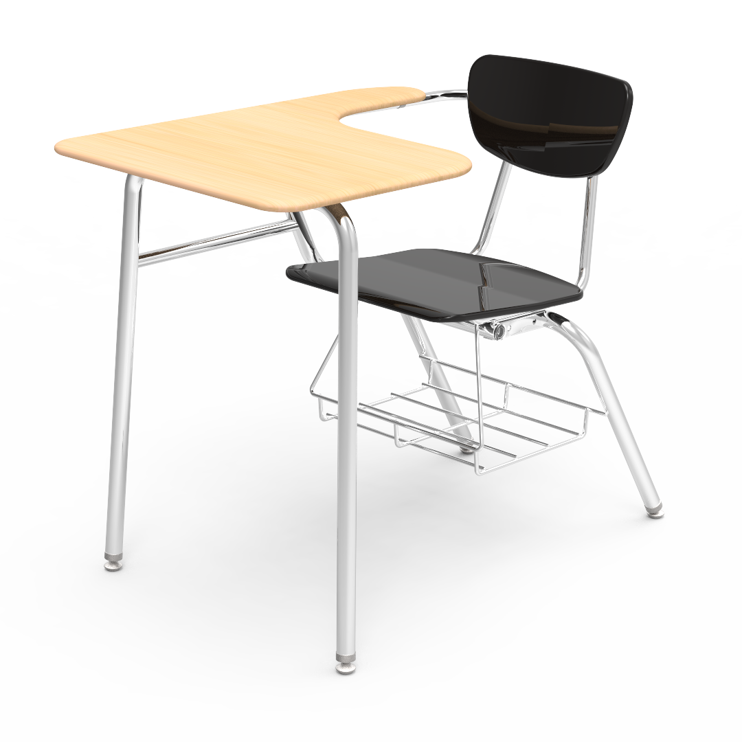 Virco 3400LANBRM - Combo Desk with 18" Hard Plastic Seat, 18" x  21" x 30" Hard Plastic Top with Arm support, No Bookrack (Virco 3400LANBRM)