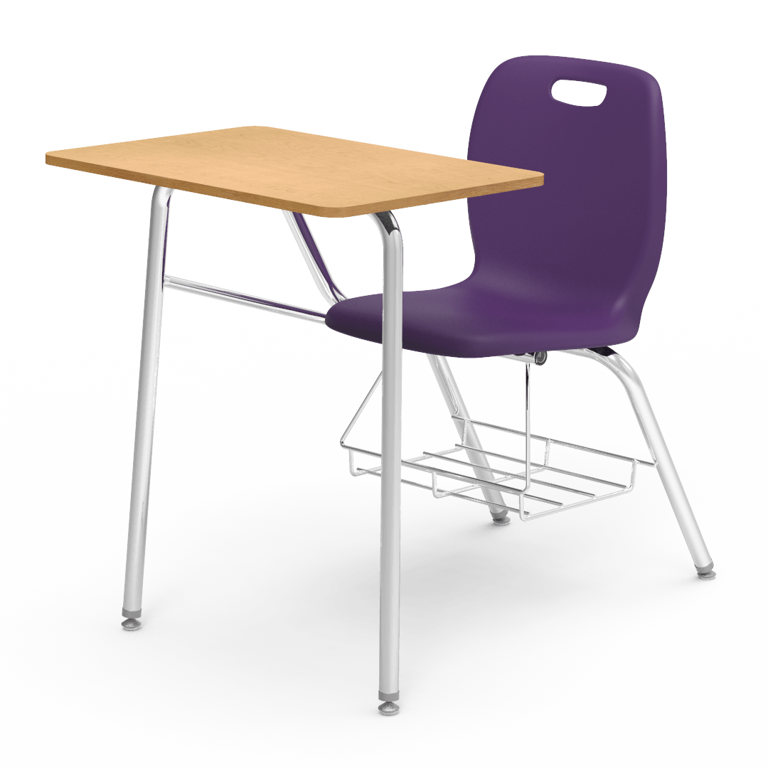 Virco N2 Series Combo School Desk - Hard Plastic Top (Virco N240BRM)