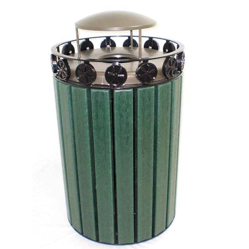 UltraPlay Charleston Outdoor Trash Receptacle - 32 Gallon