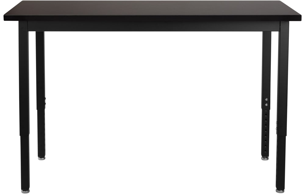NPS Height Adjustable Science Lab Table, 30" X 60", Steel Legs (National Public Seating NPS-SLTX-3060)