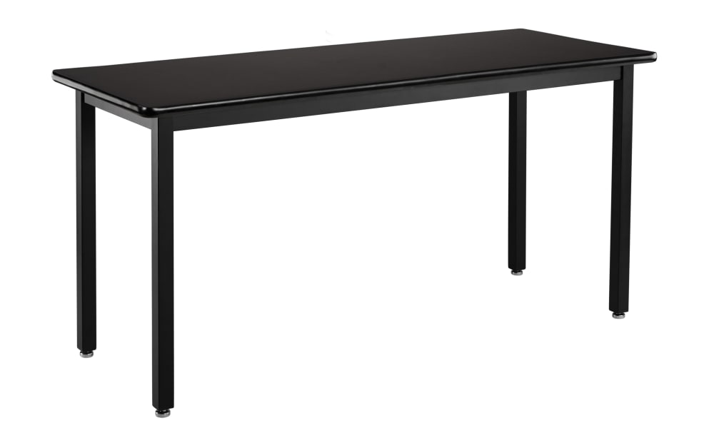 NPS Height Adjustable Science Lab Table, 30" X 60", Steel Legs (National Public Seating NPS-SLTX-3060)