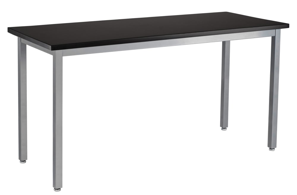 NPS Height Adjustable Science Lab Table, 30" X 60", Steel Legs (National Public Seating NPS-SLTX-3060)