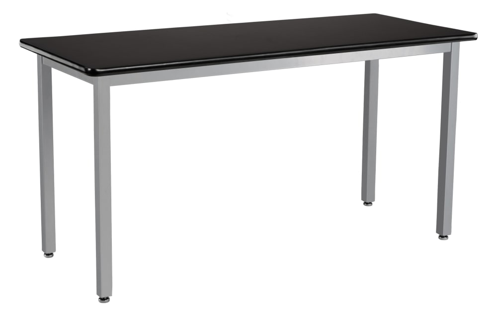 NPS Height Adjustable Science Lab Table, 30" X 60", Steel Legs (National Public Seating NPS-SLTX-3060)