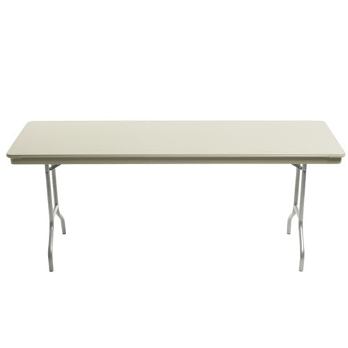 AmTab Dynalite Featherweight Heavy-Duty ABS Plastic Folding Table - Rectangle - 18"W x 96"L x 29"H (AmTab AMT-188DL) - SchoolOutlet