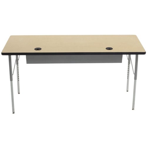 AmTab Computer and Technology Table - Activity Legs - Grommet Hole - Wire Management - 18"W x 96"L (AmTab AMT-A188DW) - SchoolOutlet