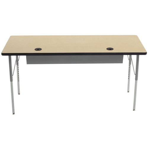 AmTab Computer and Technology Table - Activity Legs - Grommet Hole - Wire Management - 30"W x 60"L (AmTab AMT-A305DW) - SchoolOutlet