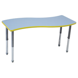 AmTab Multi-Functional Collaborative Activity Table - JP2 Collection - Wave - 27"W x 54"L  (AmTab AMT-AAW3354D)