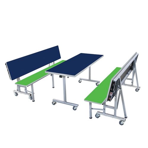 AmTab Mobile Convertible Bench with Table - Package - 80"W x 60"L x 38"H (AMT-ACBP245) - SchoolOutlet