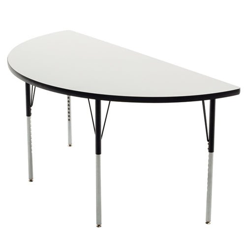 AmTab Multi-Functional Collaborative Activity Table - Genesis Collection - Half Round - Half 60" Diameter (AmTab AMT-AHR60D) - SchoolOutlet