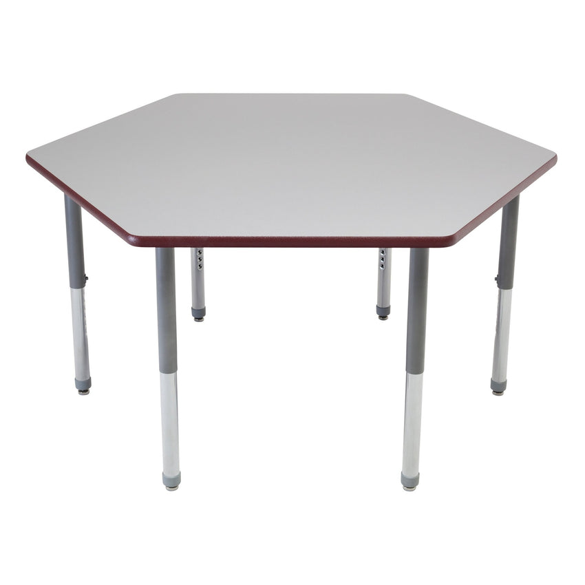 AmTab Multi-Functional Collaborative Activity Table - Genesis Collection - Hexagon - 60"W x 60"L (AmTab AMT-AHX60D) - SchoolOutlet