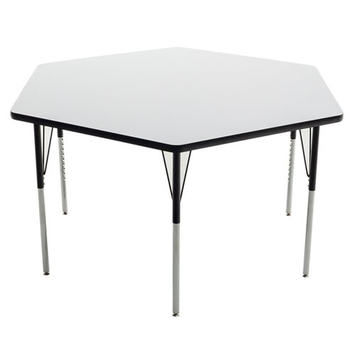 AmTab Multi-Functional Collaborative Activity Table - Genesis Collection - Hexagon - 60"W x 60"L (AmTab AMT-AHX60D) - SchoolOutlet