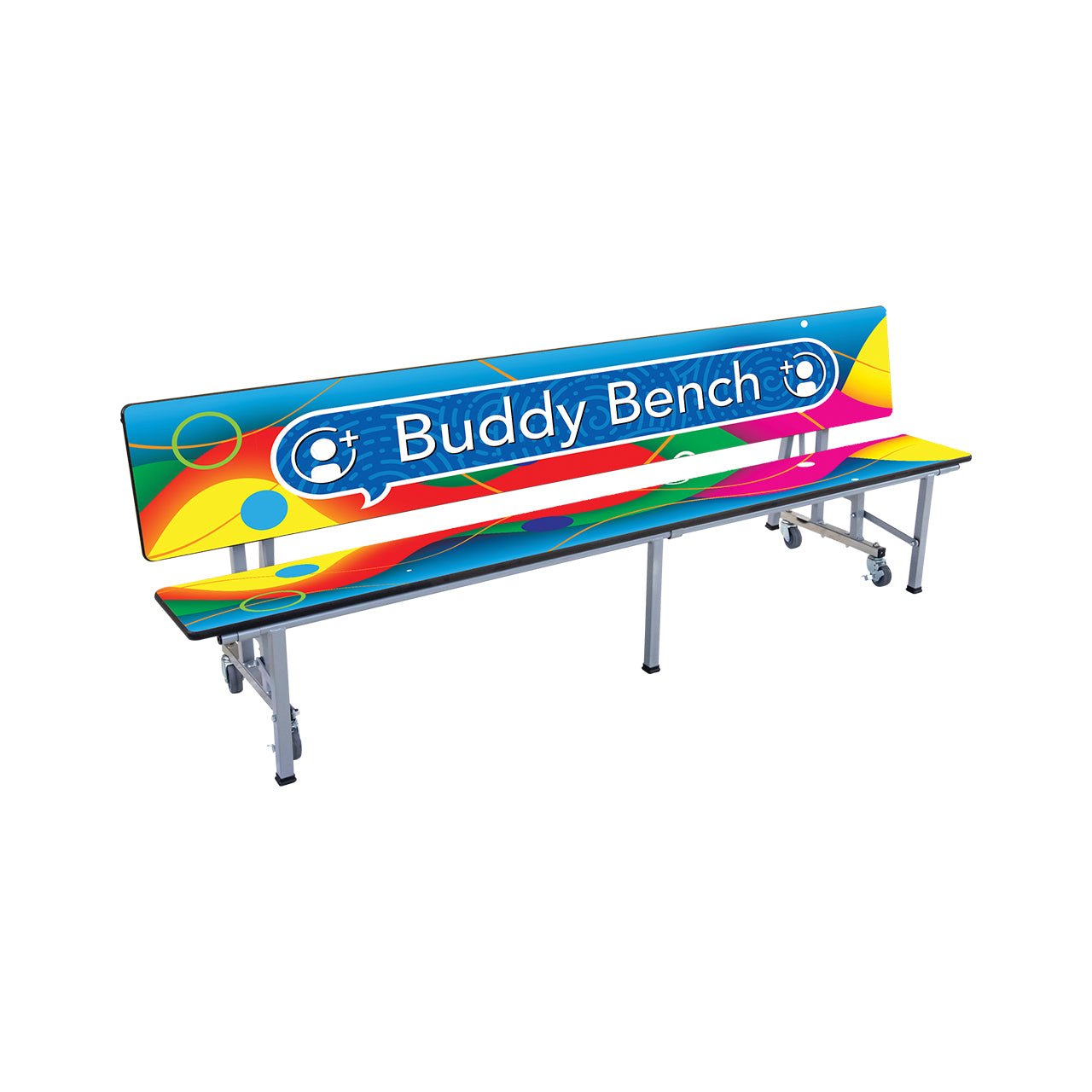 AmTab Mobile Convertible Buddy Bench - 96"L (AMT-BUDDYBENCH) - SchoolOutlet