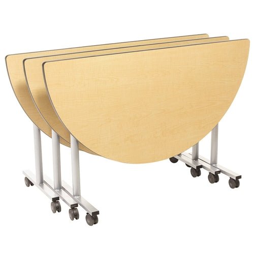 AmTab Mobile E-Z Tilt Table - Half Round - 24"W x 48"L (AmTab AMT-CBH2448) - SchoolOutlet