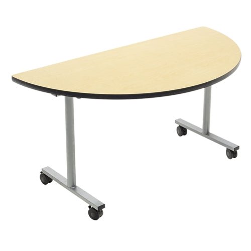 AmTab Mobile E-Z Tilt Table - Half Round - 24"W x 48"L (AmTab AMT-CBH2448) - SchoolOutlet