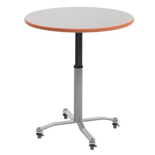 AmTab Mobile E-Z Tilt Caf Table - Round - 24" Round x Adjustable 30"H to 42"H (AmTab AMT-CBR24) - SchoolOutlet