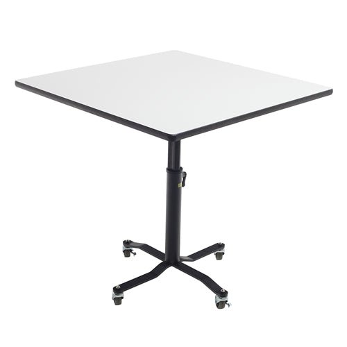 AmTab Mobile EZ-Tilt Caf Table - Square - 24" x 24" x Adjustable 30"H to 42"H (AmTab AMT-CBSQ24) - SchoolOutlet