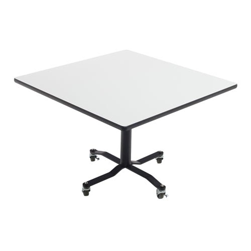 AmTab Mobile EZ-Tilt Caf Table - Square - 24" x 24" x Adjustable 30"H to 42"H (AmTab AMT-CBSQ24) - SchoolOutlet