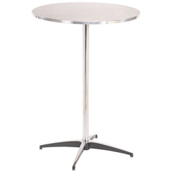 AmTab Caf Table - Aluminum Base - Round - 30" Diameter x 30"H (AmTab AMT-CTR3030)