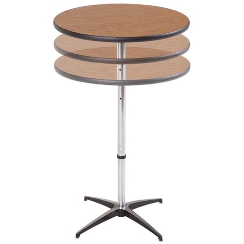 AmTab Caf Table - Aluminum Base - Round - 30" Diameter x Adjustable 30" to 42"H (AmTab AMT-CTR30A) - SchoolOutlet