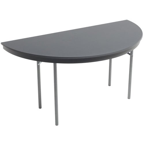 AmTab Dynalite Featherweight Heavy-Duty ABS Plastic Folding Table - Half Round - Half 48" Diameter x 29"H (AmTab AMT-HR48DL) - SchoolOutlet