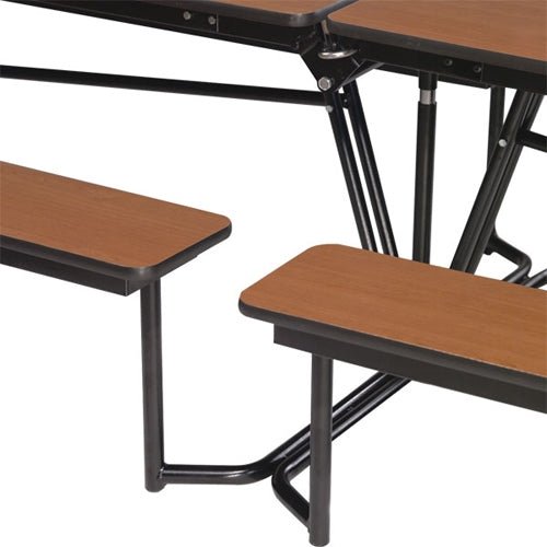 AmTab Mobile Bench Cafeteria Table - 30"W x 10' 1"L (AmTab AMT-MBT10) - SchoolOutlet