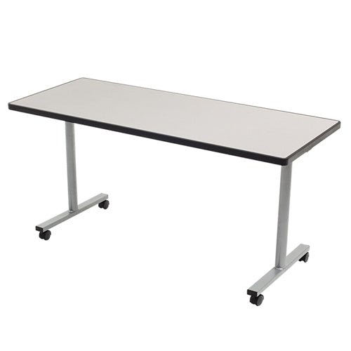 AmTab Mobile Folding Booth Table - 24"W x 48"L (AmTab AMT-MBZT244) - SchoolOutlet