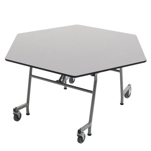 AmTab Mobile E-Z Tilt Table - Hexagon - 60" Hexagon Diameter (AmTab AMT-MHXZT60) - SchoolOutlet