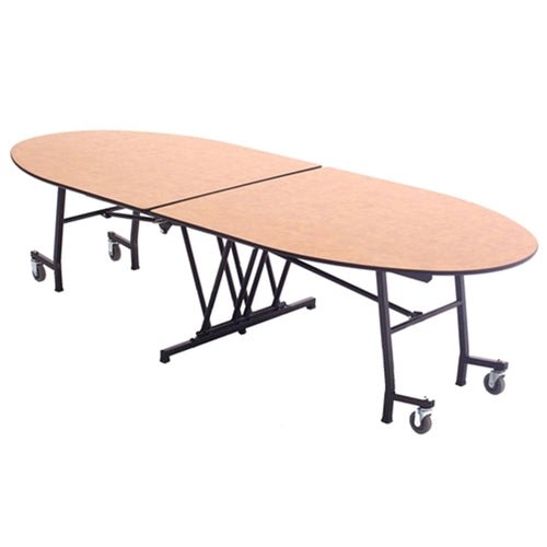 AmTab Mobile Shape Table - Elliptical - 46"W x 10'1"L (AmTab AMT-MTE1046) - SchoolOutlet
