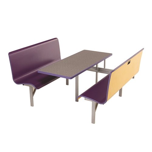 AmTab Booth Seating with Table - Package - 48"W x 72"L x 38"H (AMT-MWBSP244) - SchoolOutlet