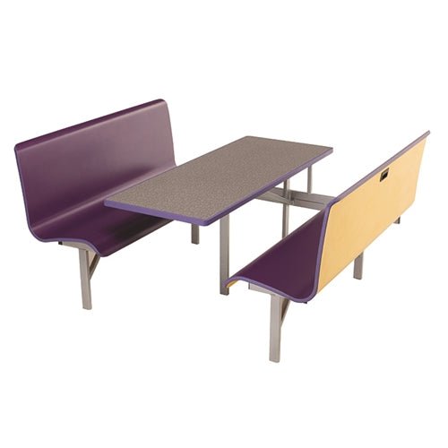 AmTab Booth Seating with Table - Package - 60"W x 72"L x 38"H (AMT-MWBSP245) - SchoolOutlet