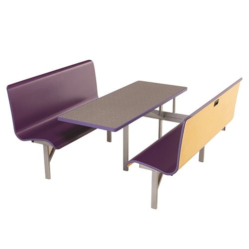 AmTab Booth Seating with Table - Package - 48"W x 80"L x 38"H (AMT-MWBSP304) - SchoolOutlet
