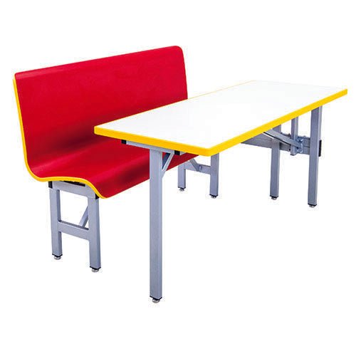 AmTab Booth Seating with Table - Half Package - 54"W x 60"L x 38"H (AMT-MWHBSP305) - SchoolOutlet