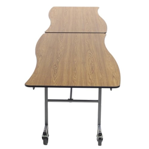 AmTab Mobile Shape Table - Wave - 35"W x 10'1"L (AmTab AMT-MWT10) - SchoolOutlet