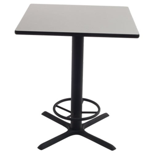 AmTab Caf Table - Square - Cast Iron Pedestal Base - Footring - 36"W x 36"L x 42"H (AmTab AMT-PT3642) - SchoolOutlet