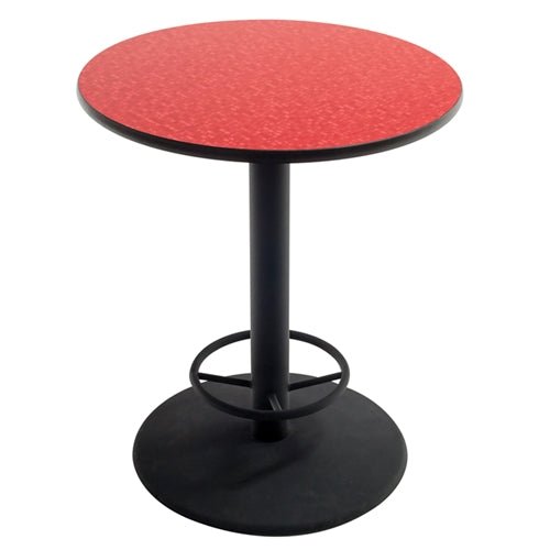 AmTab Caf Table - Round - Cast Iron Pedestal Base - Footring - 36" Diameter x 42"H (AmTab AMT-PTR3642) - SchoolOutlet