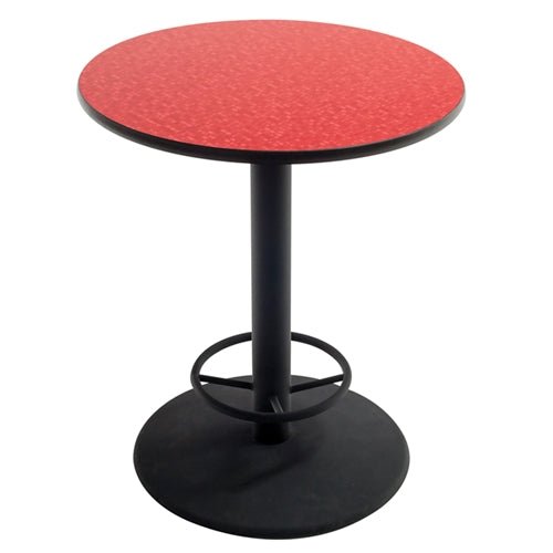 AmTab Caf Table - Round - Cast Iron Pedestal Base - Footring - 42" Diameter x 42"H (AmTab AMT-PTR4242) - SchoolOutlet