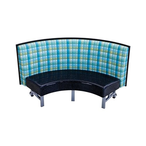 AmTab Mobile Booth Seating - Quarter Circle - 30"W x 60"L (AMT-QMBS245) - SchoolOutlet