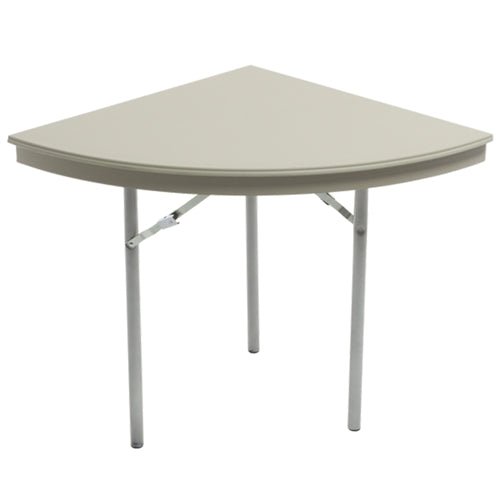 AmTab Dynalite Featherweight Heavy-Duty ABS Plastic Folding Table - Quarter 60" Diameter x 29"H (AmTab AMT-QR60DL) - SchoolOutlet