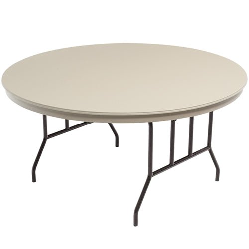 AmTab Dynalite Featherweight Heavy-Duty ABS Plastic Folding Table - Round - 48" Diameter x 29"H (AmTab AMT-R48DL) - SchoolOutlet