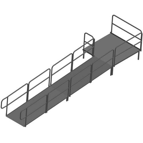 AmTab Stage Ramp - ADA Compliant - 16" Rise - Option 1 - California (AmTab AMT-RAMP16 - Option 1 - California) - SchoolOutlet