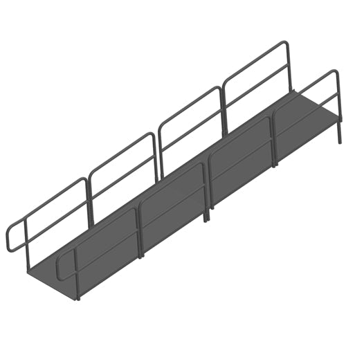 AmTab Stage Ramp - ADA Compliant - 16" Rise - Option 1 - California (AmTab AMT-RAMP16 - Option 1 - California) - SchoolOutlet