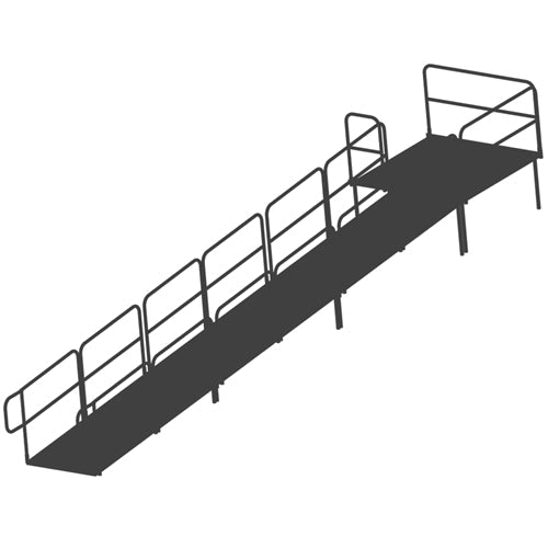 AmTab Stage Ramp - ADA Compliant - 24" Rise - Option 1 (AmTab AMT-RAMP24 - Option 1) - SchoolOutlet