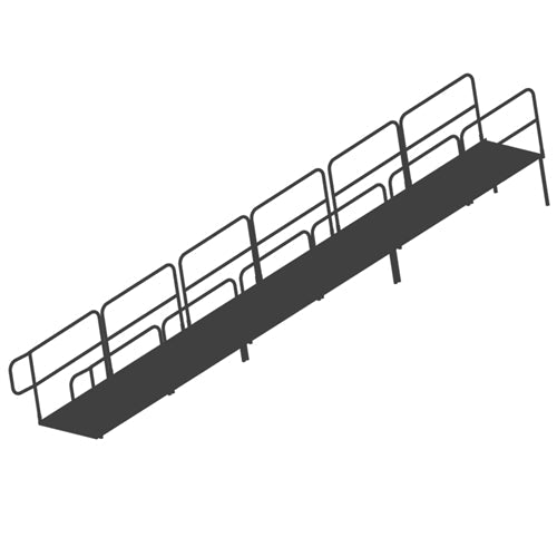 AmTab Stage Ramp - ADA Compliant - 24" Rise - Option 1 (AmTab AMT-RAMP24 - Option 1) - SchoolOutlet