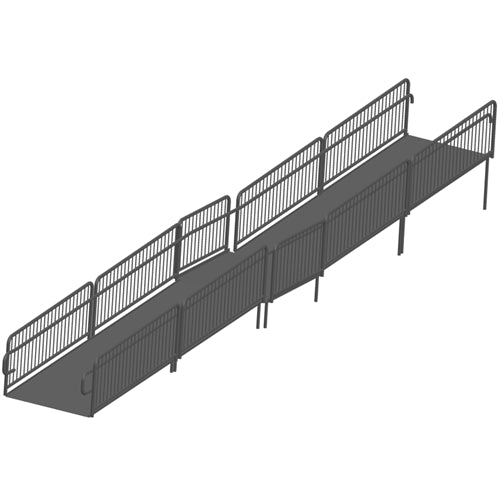 AmTab Stage Ramp - ADA Compliant - 32" Rise - Option 1 - California (AmTab AMT-RAMP32 - Option 1 - California) - SchoolOutlet