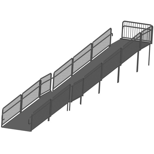 AmTab Stage Ramp - ADA Compliant - 40" Rise - Option 1 (AmTab AMT-RAMP40 - Option 1) - SchoolOutlet