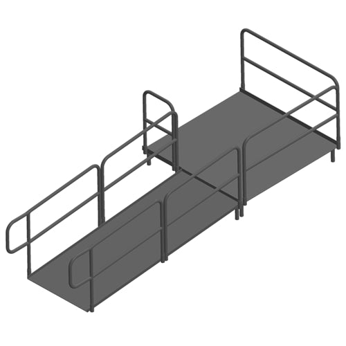 AmTab Stage Ramp - ADA Compliant - 8" Rise - Option 1 - California (AmTab AMT-RAMP8 - Option 1 - California) - SchoolOutlet