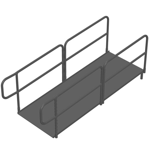 AmTab Stage Ramp - ADA Compliant - 8" Rise - Option 1 - California (AmTab AMT-RAMP8 - Option 1 - California) - SchoolOutlet