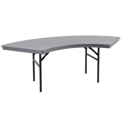 AmTab Dynalite Featherweight Heavy-Duty ABS Plastic Folding Table - Serpentine - 30"W x 60"L x 29"H (AmTab AMT-SE305DL) - SchoolOutlet